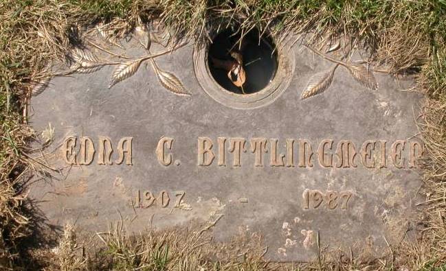 The Hollywood Memorial Park Grave Marker of William and Anna Bittlingmeier