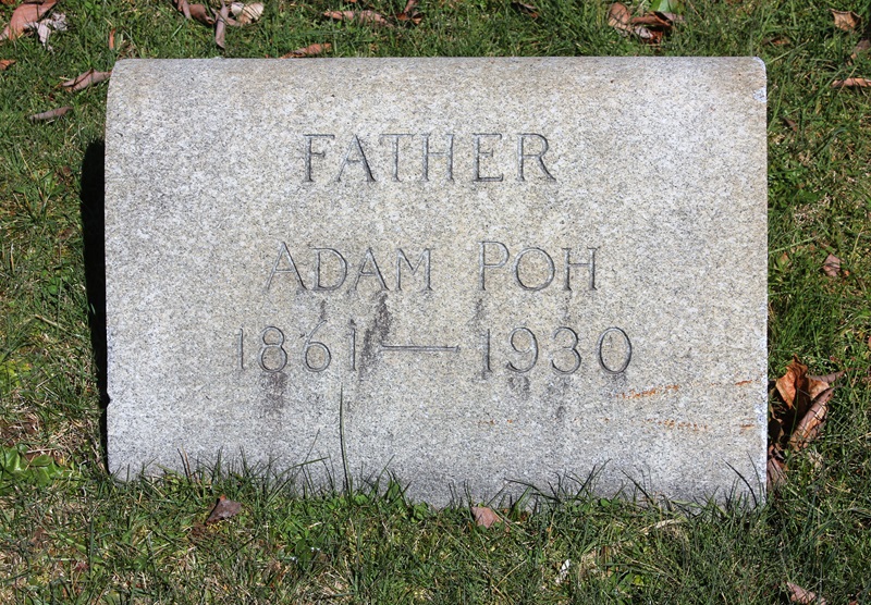Adam Poh Cemetery Record