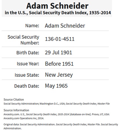 Adam M. Schneider SSDI