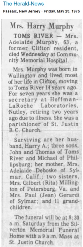 Adelaide Deboske Murphy Obituary