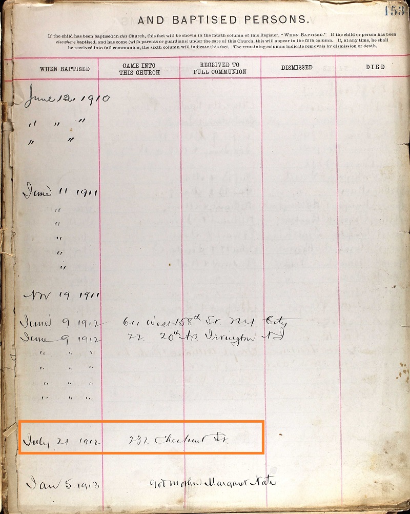 Albert Bechtold Birth Record