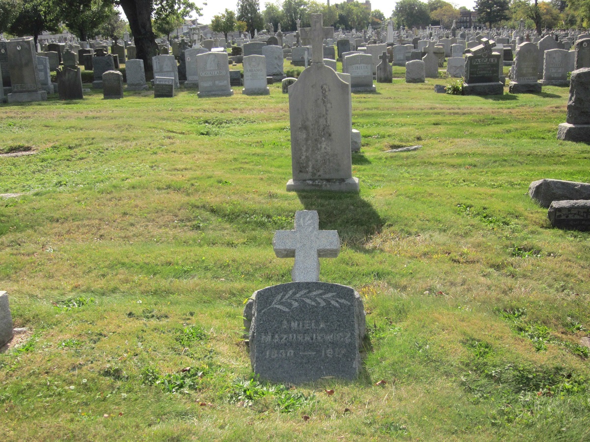 The Holy Sepulchre Cemetery Grave Marker of >Aniela Mazurkiewicz