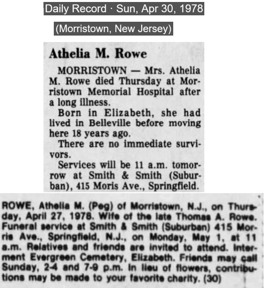 Athelia Riess Murphy Rowe Obituary