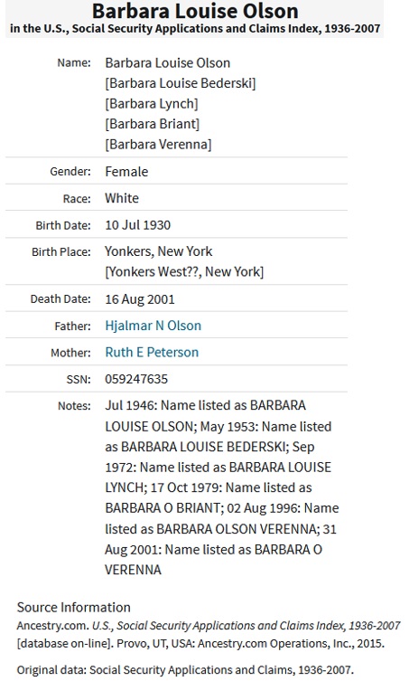Barbara Olson Bederski SSACI