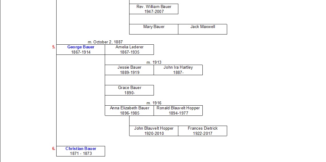 Bauer Ancestral Chart 8
