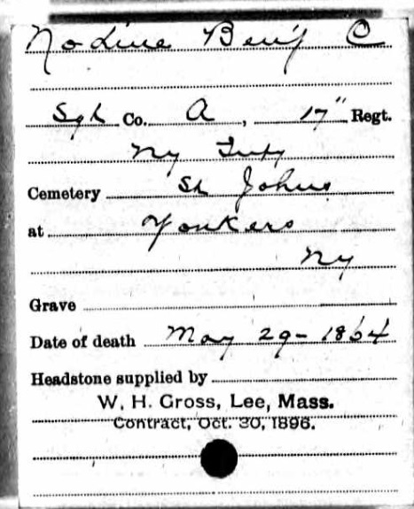 Benjamin C. Nodine's Military Record