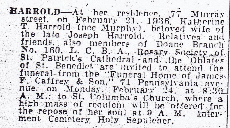Catherine Murphy Harrold Obituary