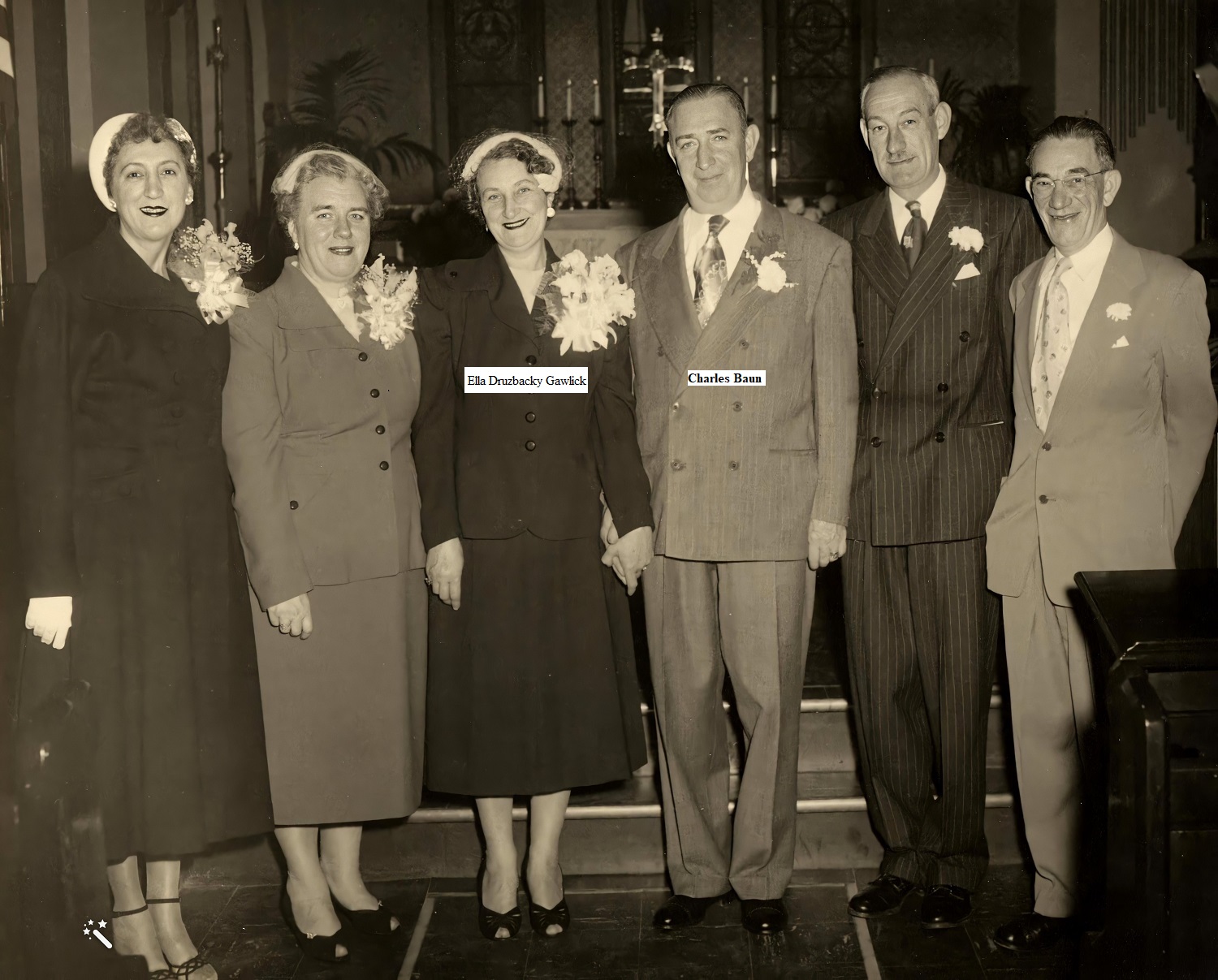 Charles Baun's second marriage, to Ella Druzbacky Gawlick