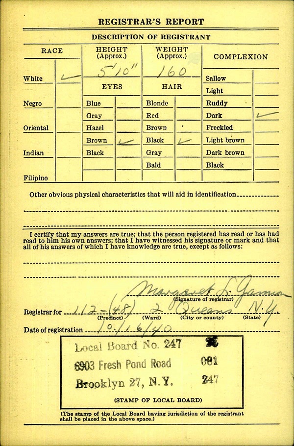 Charles E. Greuter's Veterans Affairs Death File