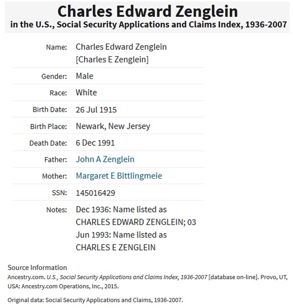 Charles E. Zenglein SSACI