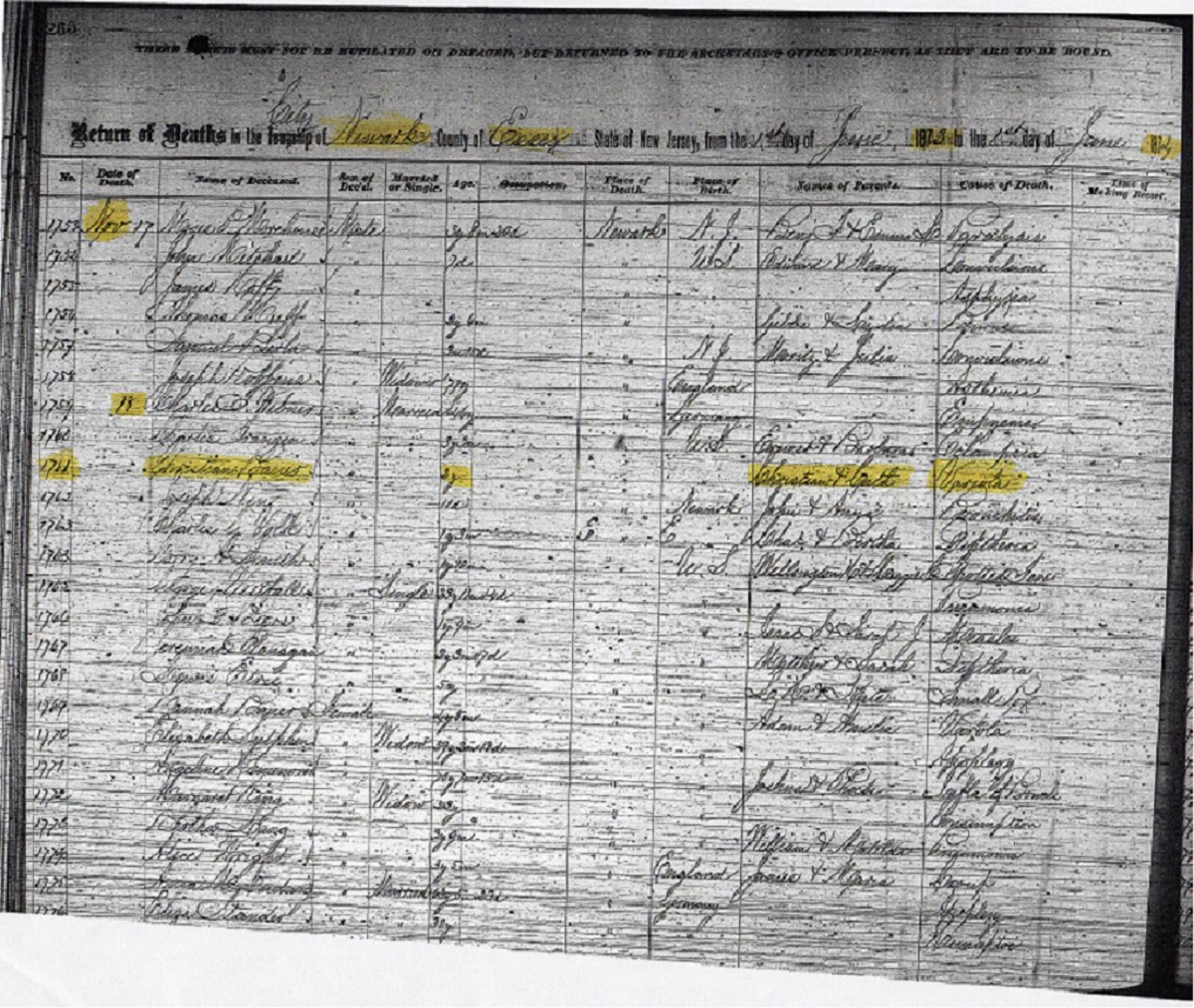 Christian Bauer Death Record