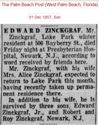 Edward Zinckgraf Obituary