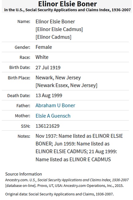 Elinor Boner Cadmus SSACI