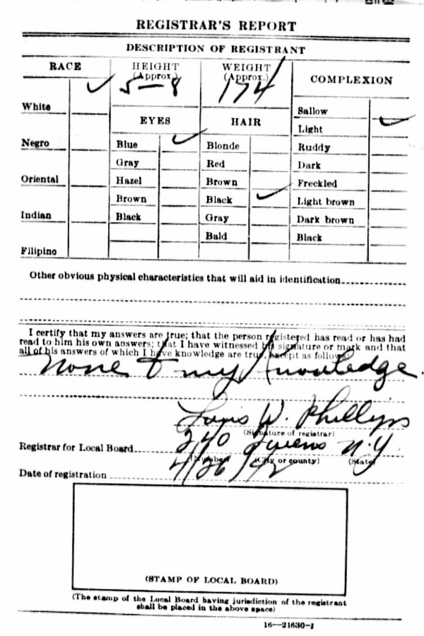 Ernest Theodore Mertin Military Record