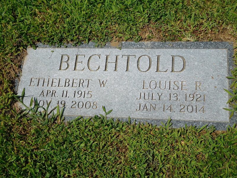 The Plainfield Cemetery Grave Markers of Ethelbert, Louise and Virginia Bechtold