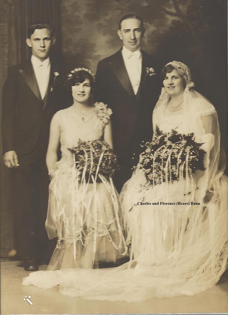Florence Rears and Charles Baun Marriage