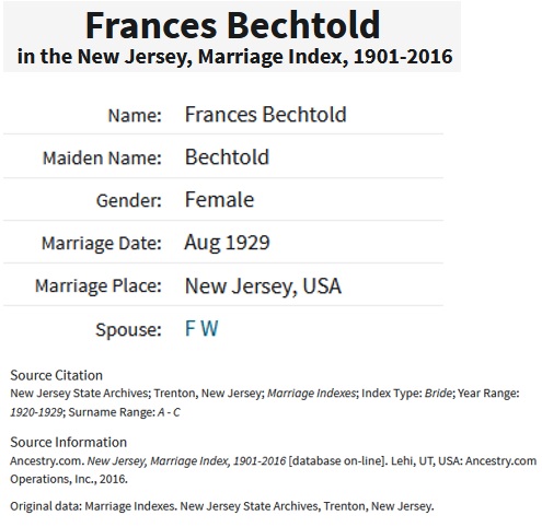 Hannah Frances McKinney Marriage Record