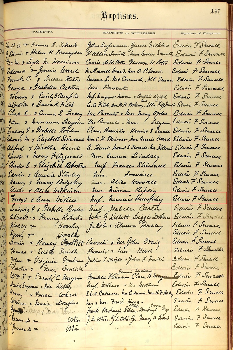 Frank Virtue Birth Record