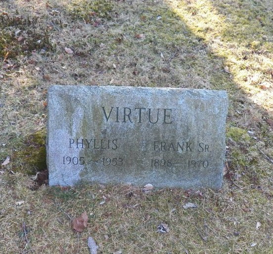 Frank Virtue Jr. Grave Marker
