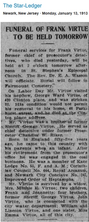 Frank Virtue Obit