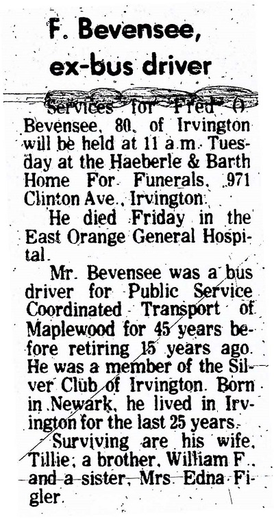 Fred O. Bevensee Obituary