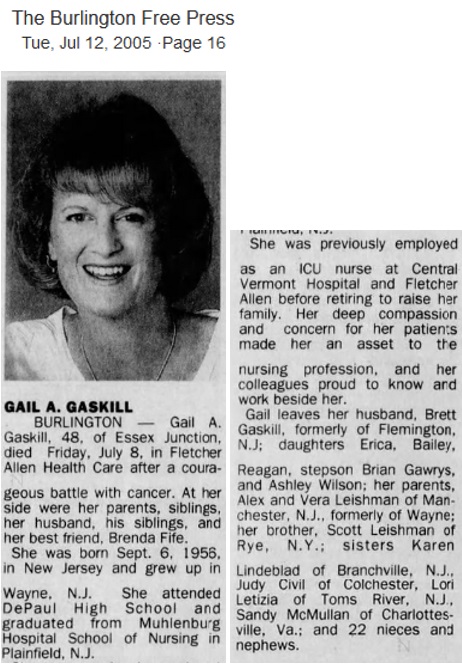 Gail Leishman Gaskill Obituary
