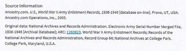 George C. Bechtold's World War II Enlistment Record