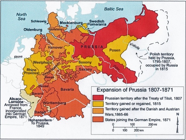 Map of Germany 1871