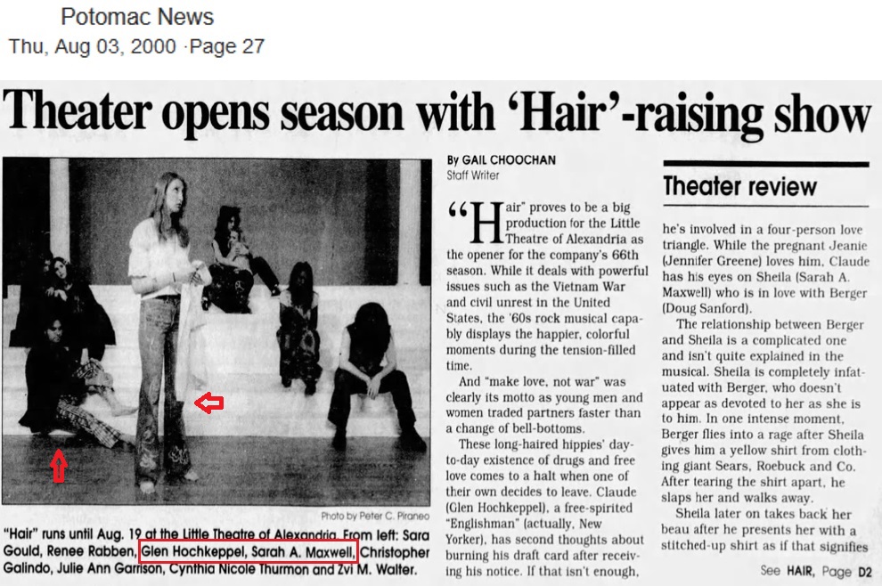 Glen and Sarah in Hair