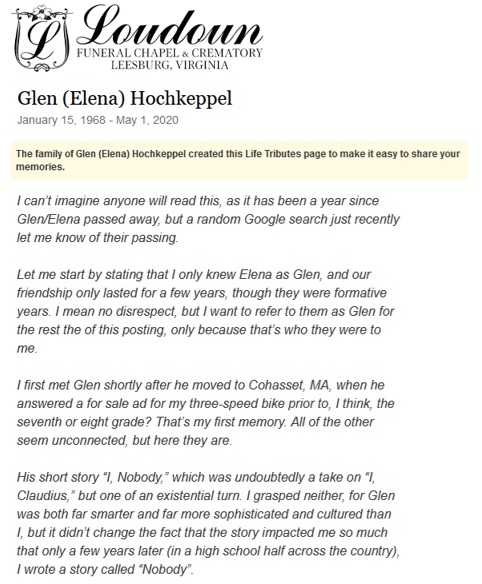 Glen D. Hochkeppel Obituary