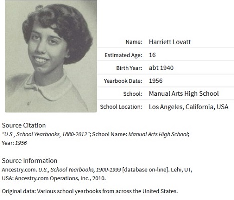 Harriet Lovatt 1956