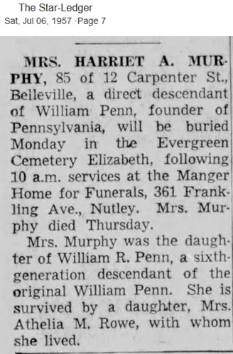 Harriet Athelia Penn Murphy Obituary