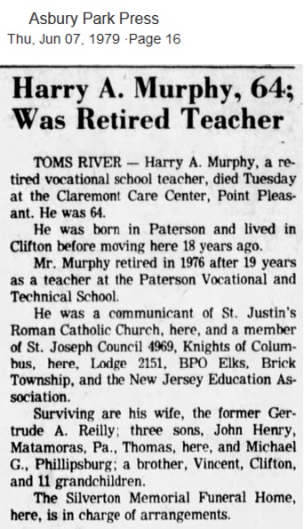 Harry A. Murphy Obituary