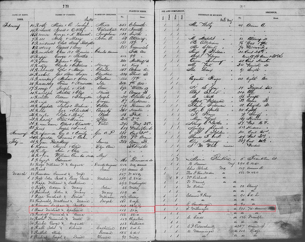Heinrich Reuss Birth Record