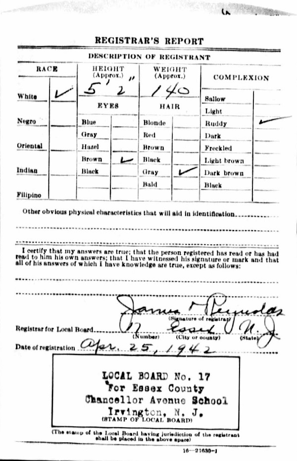 Henry Doyle WW2 Draft Registration