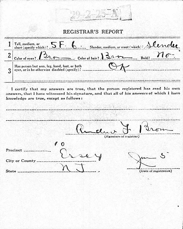 Henry Dyszkiewicz World War I Draft Registration