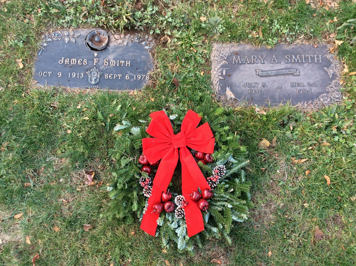 The Roseland Cemetery Grave Marker of James and Mary Smith