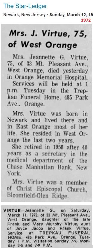 Jeanette G. Virtue Obituary