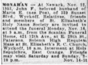 John Francis Monahan Obit