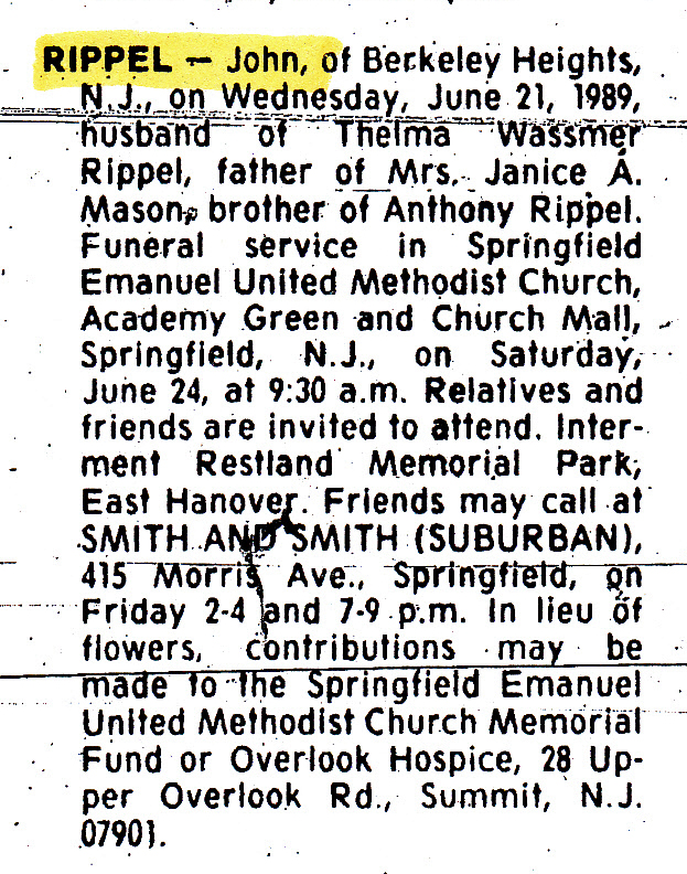 John Rippel Obituary 1