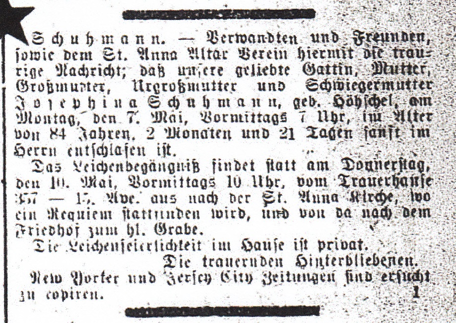 Josephina Schuhmann Obituary