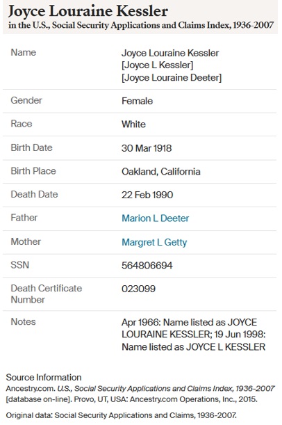 Joyce Deeter Kessler SSACI