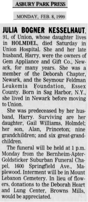 Julia (Bogner) Kesselhaut Obituary 3