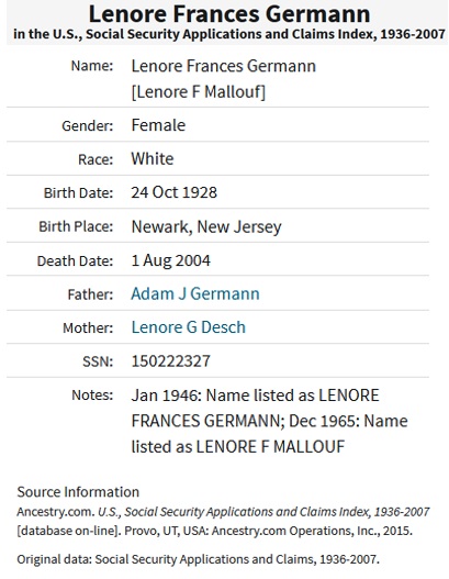 Lenore Germann Mallouf SSACI