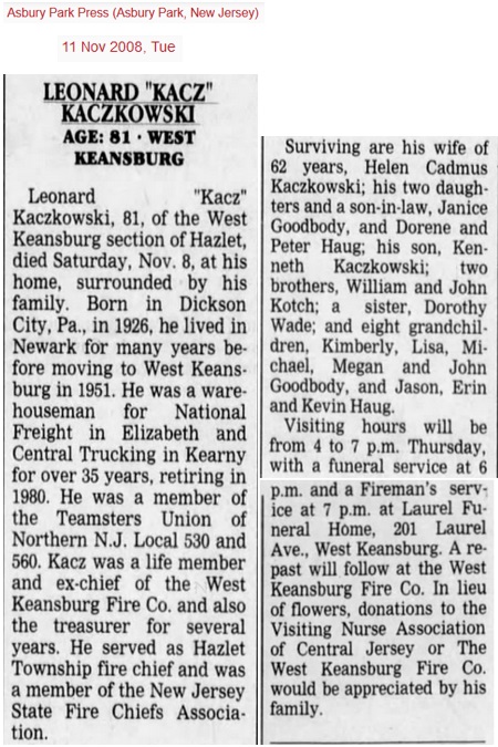 Leonard Kaczkowski Obituary