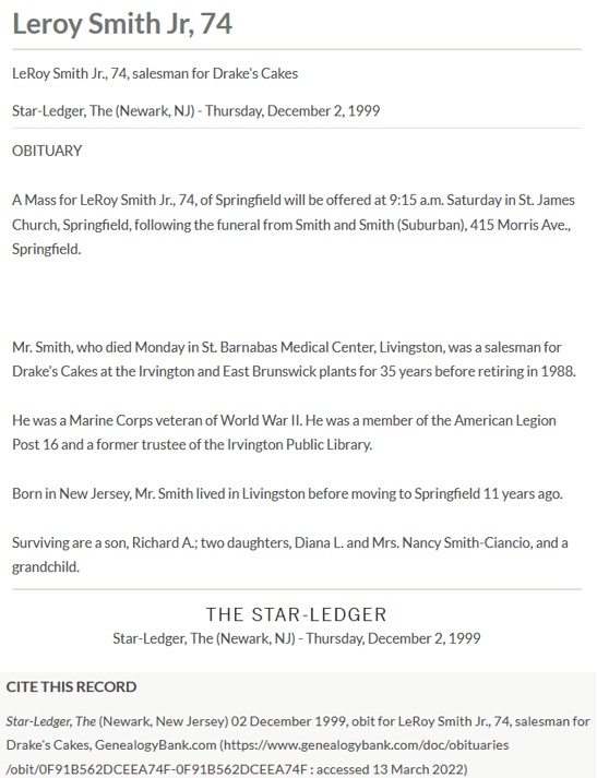 LeRoy John Smith Obituary