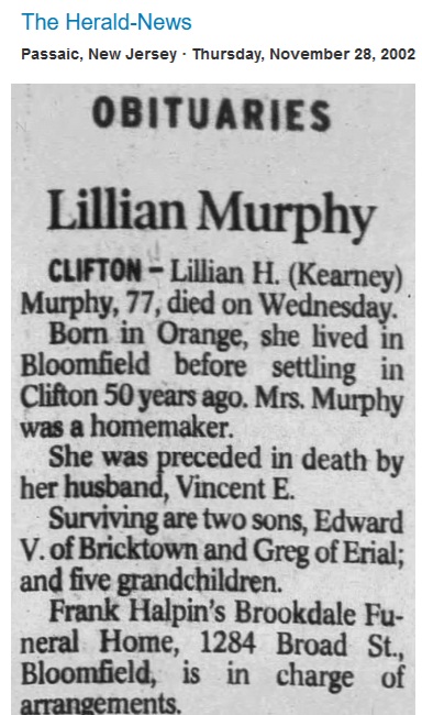 Lillian Kearney Murphy Obituary