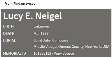 Lucy Neigel Cemetery
