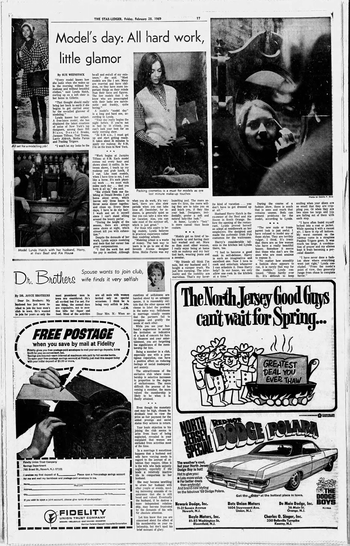 Lynda Hatch Fashion Model 1969