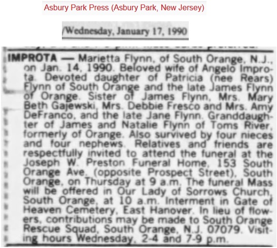Marietta Flynn Improta Obituary